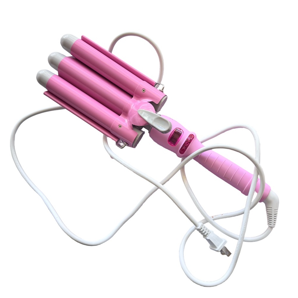 Pink Triple Barrel Hair Waver